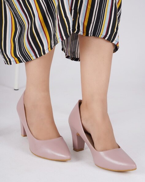 Peach high heel store shoes