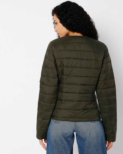 Quilted Puffer Jacket with Insert Pockets