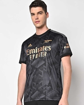 arsenal black football shirt