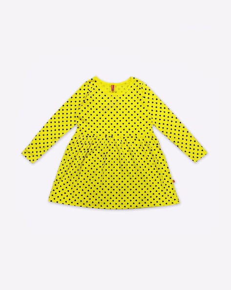 Heart Print Fit Flare Dress