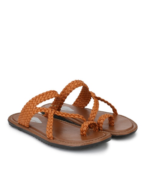 Prolific fashion tan toe ring sandals