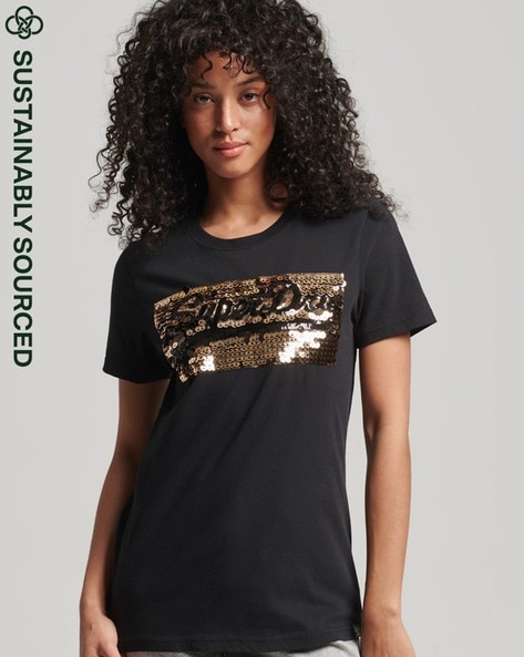 Buy Black Tshirts for Women by SUPERDRY Online | Ajio.com