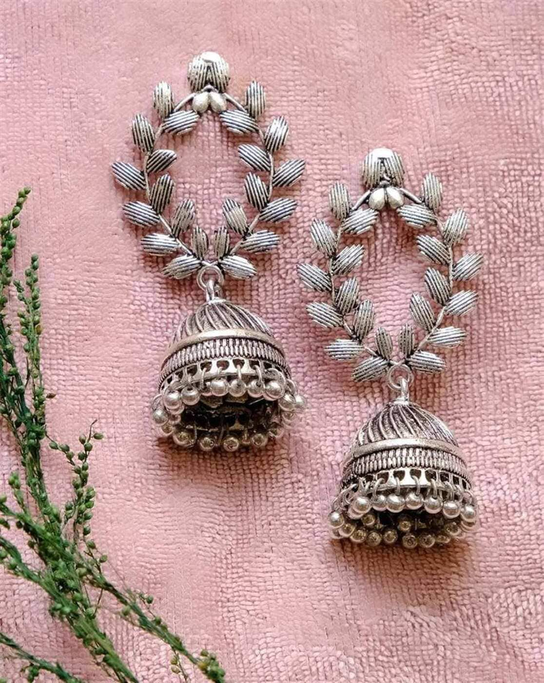 German store silver jhumkas