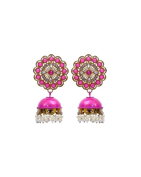 Buy Pink Earrings for Women by Panash Online | Ajio.com