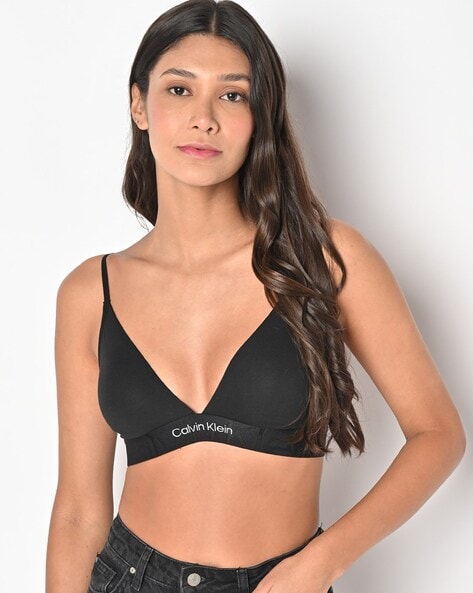 Non-Padded Bra with Brand Print