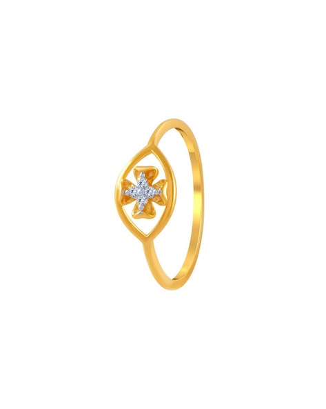 PC Chandra 14K Gold Diamond Flower Rings Collection Online