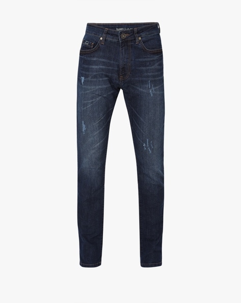 Buy Starter Ripped Detail Carrot Fit Jeans with Pockets | Splash KSA