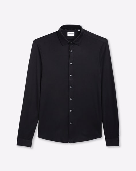 Calvin Klein Jeans Knitted Fabric Shirt Casual Shirts, 45% OFF