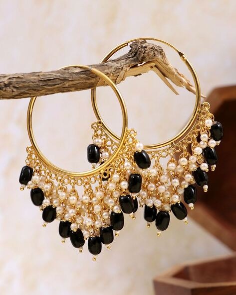 Gold Plated Antique Hoop Earrings/gold Hoop Bali With Kundan Polki Studded  Earrings/kundan Bali Jhumkas/bali Earrings/ Punjabi Earrings - Etsy