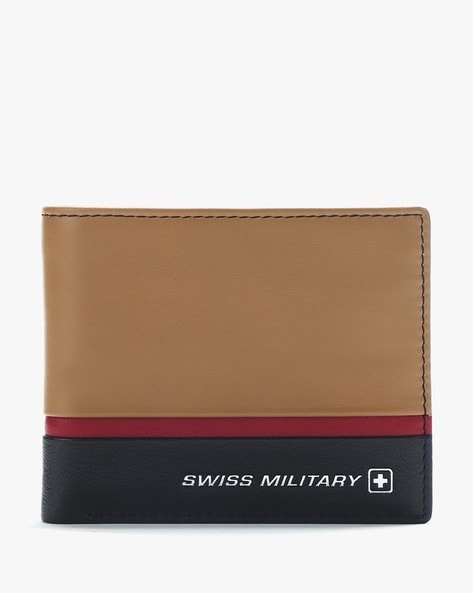 Swiss Military Colourblock Leather Bi-Fold Wallet