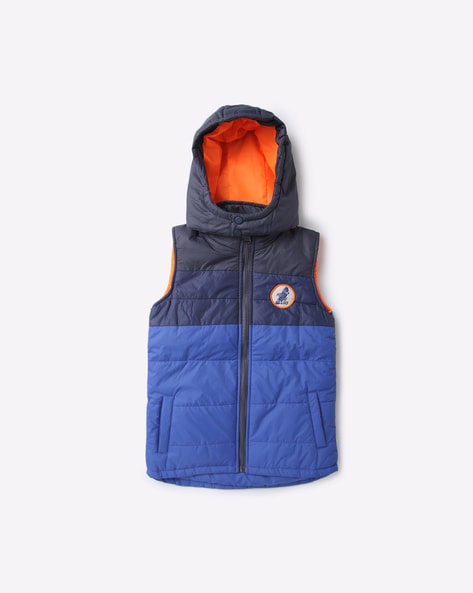 Boys Puffer Vest Hooded Zip Sleeveless Jacket Kids Clothes - Temu