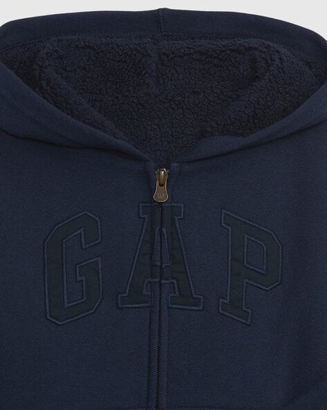 Zip Front Hoodie with Split Kangaroo Pockets