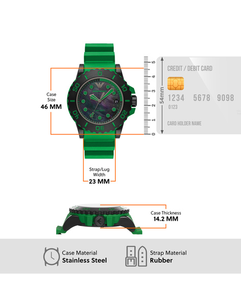 Buy EMPORIO ARMANI AR11440 Analogue Watch with Contrast Dial | Green Color  Women | AJIO LUXE