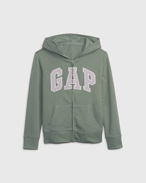 Gap Kids Logo Print Zip-Front Hoodie