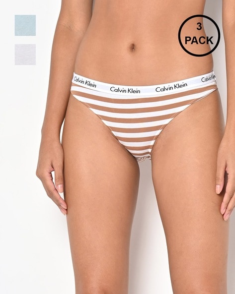 Calvin Klein Underwear Wmns Bikini 3 Pack Multi - Womens - Panties Calvin  Klein Underwear