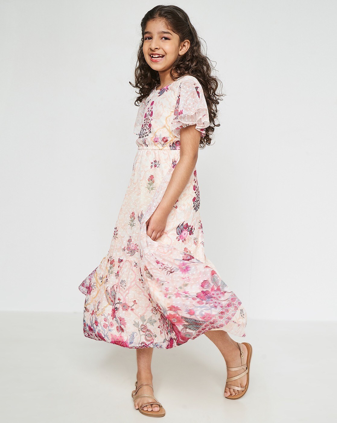 WOMEN'S BUTTERFLY DRESS, PINK FLORAL – Lali