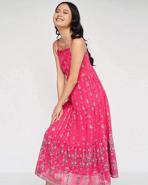 Dark Pink Gown With Beads And Sequins – Anu Chauhan Fashions