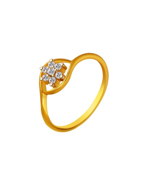 1 Gram Gold Forming Yellow Stone with Diamond Antique Design Ring - Style  A884 – Soni Fashion®