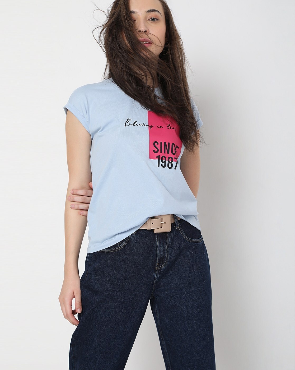 Blue Tshirts for Women by Online | Ajio.com