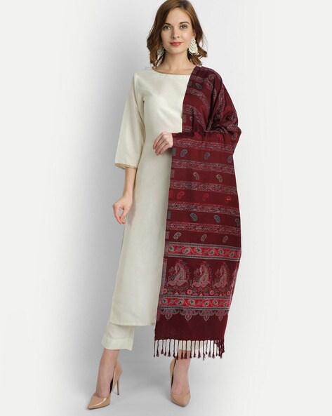 Printed Stole with Tassels Price in India