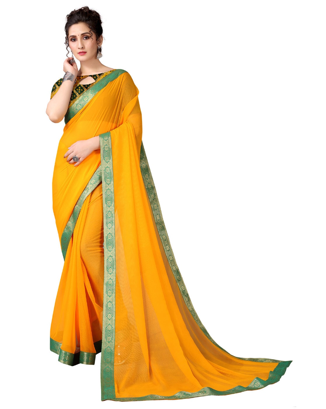 Buy Red Sarees for Women by POTHYS Online | Ajio.com