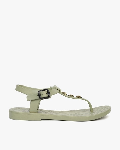 Veronica Beard Salva Suede Buckle Flat Sandals | Neiman Marcus