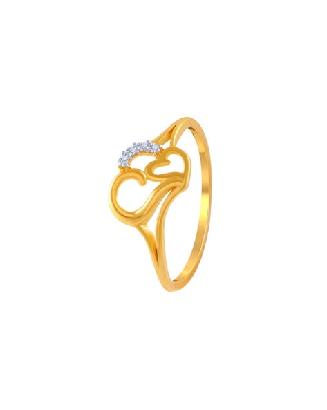 Women's solid gold ring - DIAMOND V. - AURUM by Guðbjörg