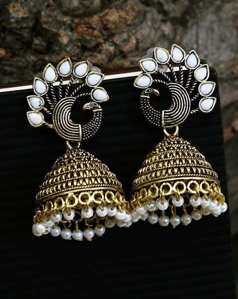 Buy Pale Green Dangling Earrings for Women Online at Ajnaa Jewels | 456414