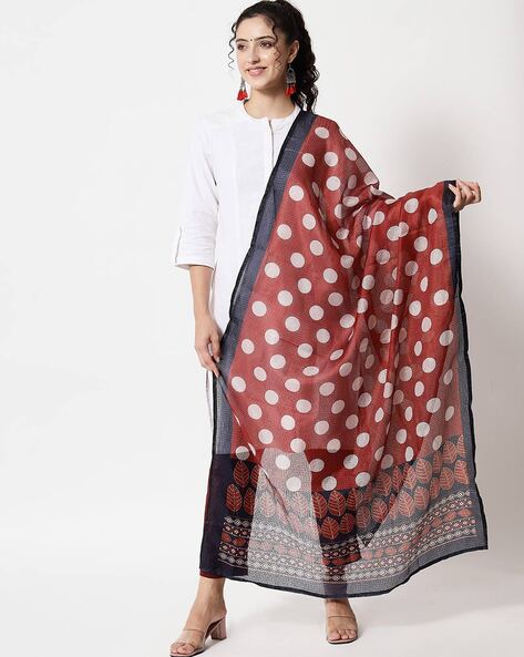 Polka-Dot Print Dupatta Price in India