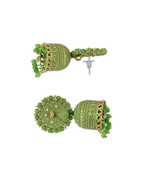 Buy parrot green earrings for women in India @ Limeroad