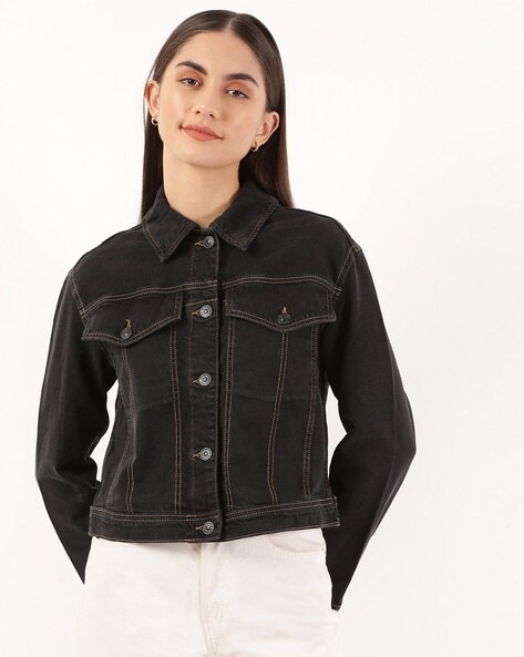 Buy Black Jackets & Coats for Women by Dolce Crudo Online | Ajio.com