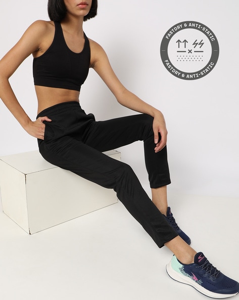 Buy Jet Black Track Pants for Women by PERFORMAX Online