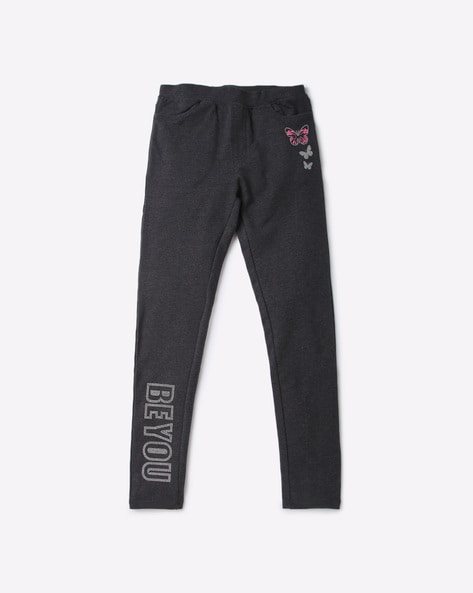 Buy Navy Blue Track Pants for Girls by Disney Online