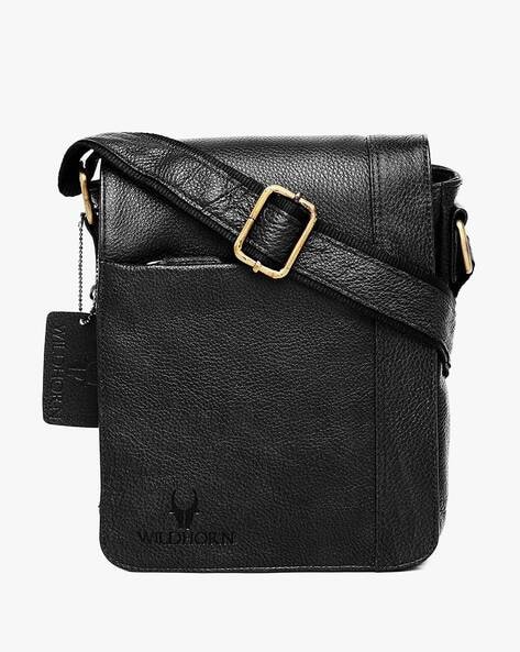 Buy WildHorn Classic Leather 155 inch Laptop Messenger Bag for Men I  Office Bags I Travel Bags I Carry Handles with Adjustable Strap I DIMENSION   L155 inch W4 inch H12 inch