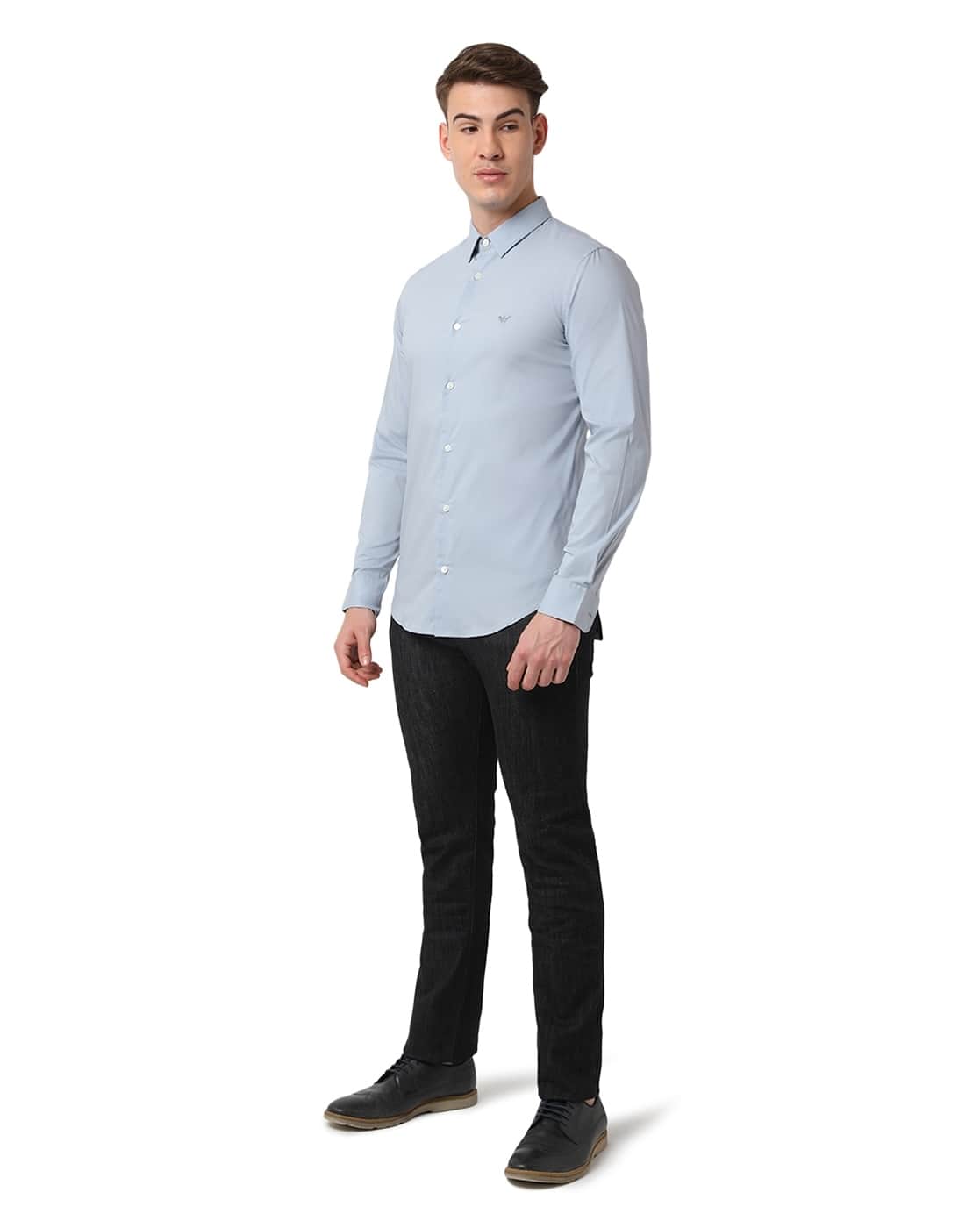 0658 Stony paint open collar shirt（Brush Strokes Shirt - L）