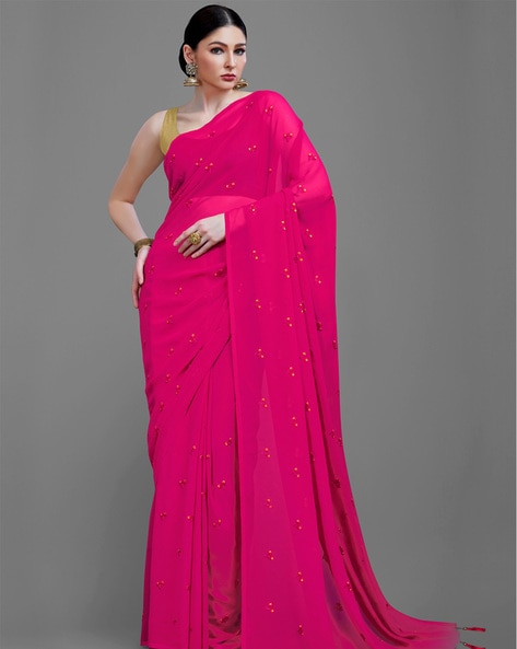 Buy Magenta Sarees for Women by AARRAH Online