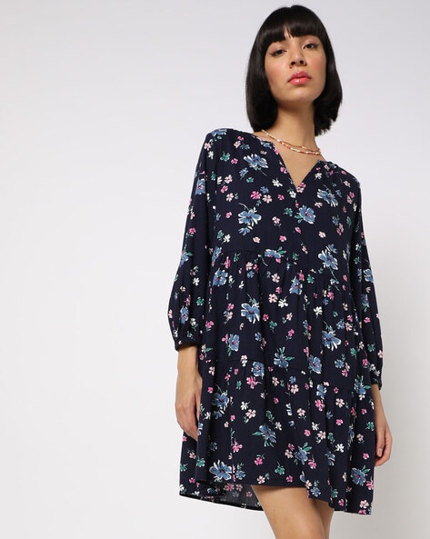 Gap blue hot sale floral dress