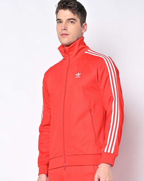 Red adidas store bomber jacket