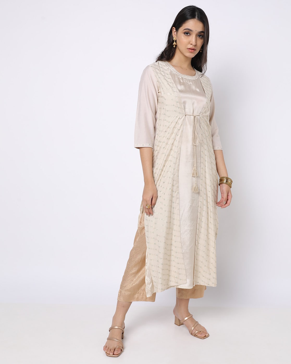 Buy Beige Kurtas for Women by AVAASA MIX N' MATCH Online | Ajio.com
