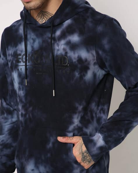 【BLR BLUER】DEEP-DYED HOODIE JACKET Men Dip Dye Zipper Hoodi Blue