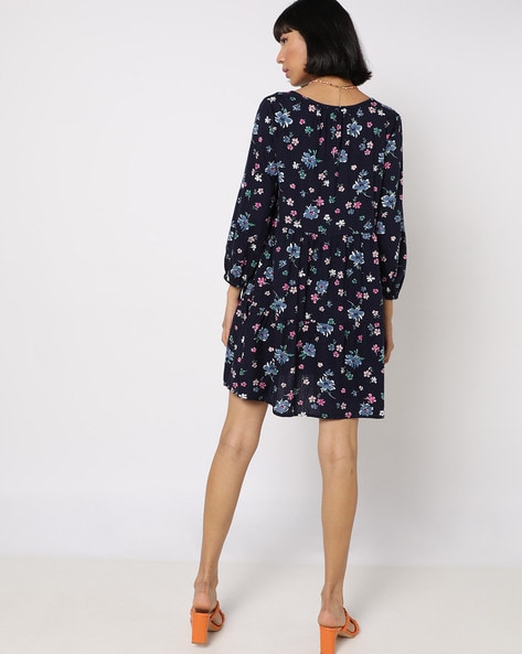 Gap blue floral clearance dress