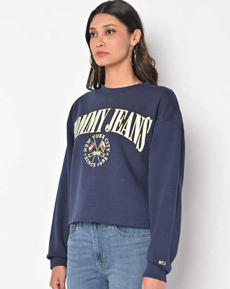 Tommy jeans crest store crew neck sweatshirt