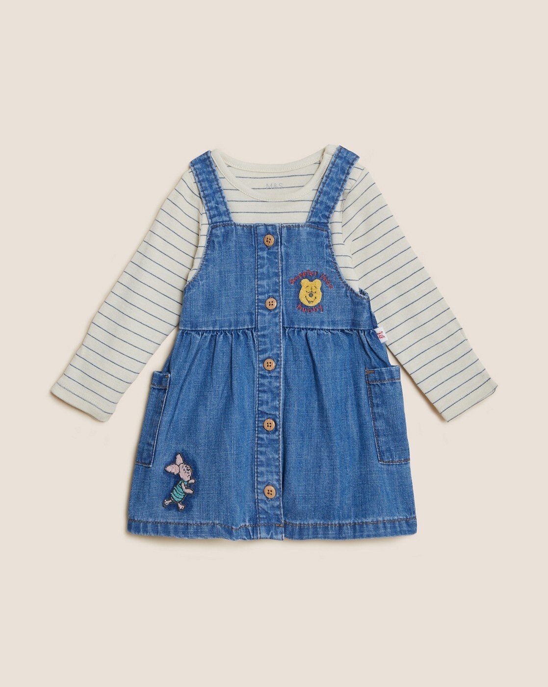Bunny Ruffle Baby Girl Tunic Knit Dress Set-Apple Spice - The Brass Owl