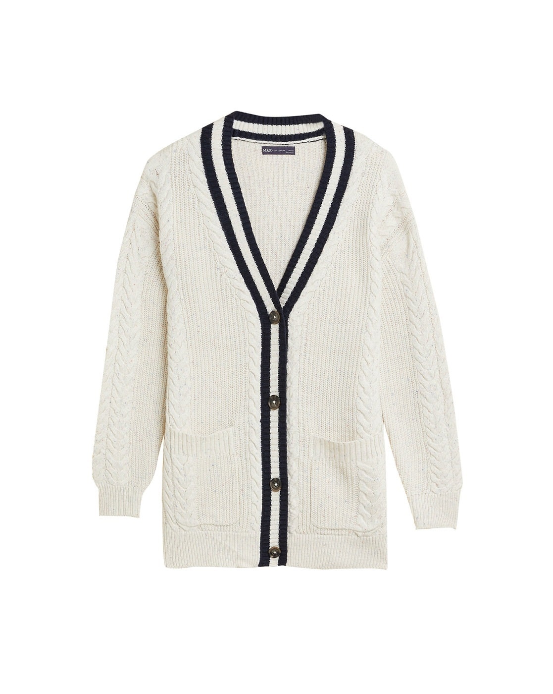 Buy Cream & navy Sweaters & Cardigans for Women by Marks & Spencer Online |  Ajio.com