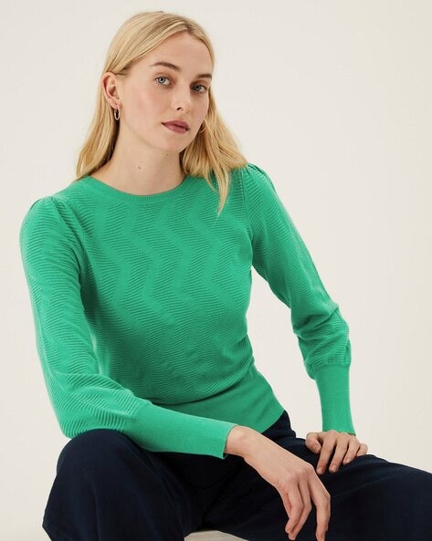 Marks and spencer green jumper hotsell