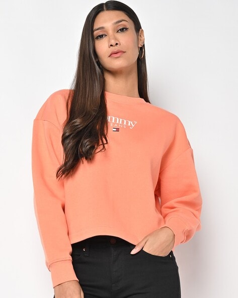 Brand Print Round-Neck Sweatshirt