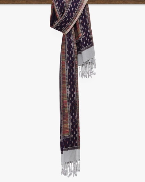 Printed Stole with Fringed Hem Price in India