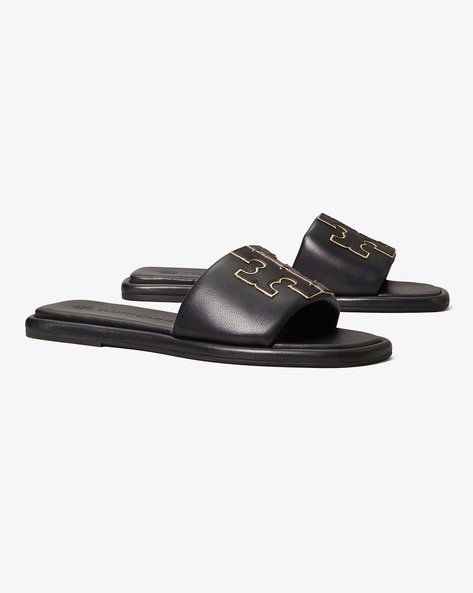 Tory burch best sale black slides