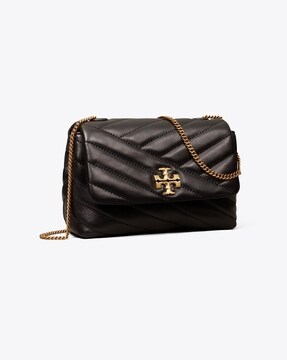 Buy Tory Burch Kira Chevron Chain Wallet with Adjustable Strap | Black  Color Women | AJIO LUXE