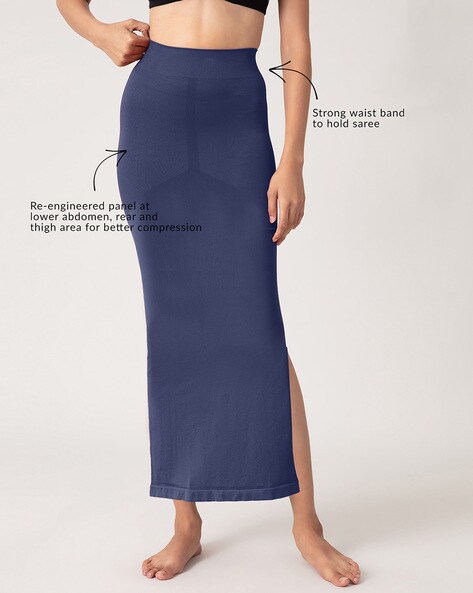 Women's Lycra Full Elastic Saree Shapewear Petticoat,saree Lingerie Elastic  Petticoat Stretchable Slim Fit Saree Shapewear Navy Blue -  Canada
